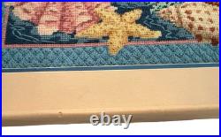 RARE Vintage Dimensions Oceans Bounty Needlepoint Framed