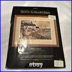 RARE vintage Dimensions Birch Point Counted Cross Stitch Kit Picture 3834