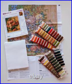 RIOLIS Counted Cross Stitch Kit 1402 Bouquet of Roses after P. A. Renoir