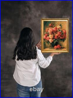 RIOLIS Counted Cross Stitch Kit 1402 Bouquet of Roses after P. A. Renoir