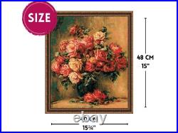 RIOLIS Counted Cross Stitch Kit 1402 Bouquet of Roses after P. A. Renoir