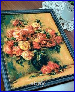 RIOLIS Counted Cross Stitch Kit 1402 Bouquet of Roses after P. A. Renoir