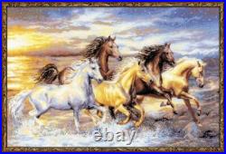 RIOLIS PREMIUM Counted Cross Stitch Kit 100/038 In the Sunset- Horses & Water
