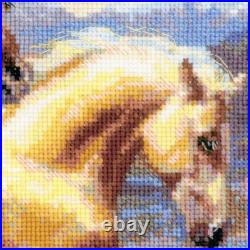 RIOLIS PREMIUM Counted Cross Stitch Kit 100/038 In the Sunset- Horses & Water