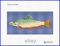 Rainbow Trout Needlepoint Kit or Canvas