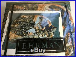 Rare 2003 Ehrman Tortoiseshell Cat Tapestry Needlepoint Kit Retired Vintage