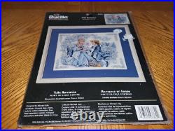 Rare 2004 Bucilla Plaid Toile Romance Counted Cross Stitch Kit #43362
