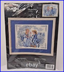 Rare BUCILLA Plaid Counted Cross Stitch Kit Toile Romance #43362 USA 2004