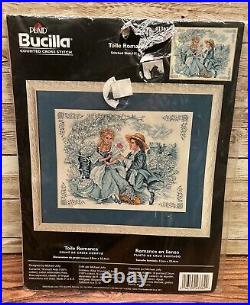 Rare Bucilla Plaid Counted Cross Stitch Kit Toile Romance #43362 USA 2004