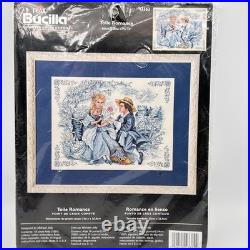 Rare Bucilla Plaid Counted Cross Stitch Kit Toile Romance #43362 USA 2004