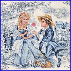 Rare Bucilla Plaid Counted Cross Stitch Kit Toile Romance #43362 USA 2004