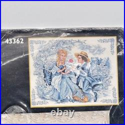Rare Bucilla Plaid Counted Cross Stitch Kit Toile Romance #43362 USA 2004