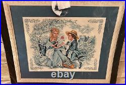 Rare Bucilla Plaid Counted Cross Stitch Kit Toile Romance #43362 USA 2004