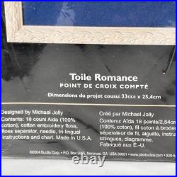 Rare Bucilla Plaid Counted Cross Stitch Kit Toile Romance #43362 USA 2004