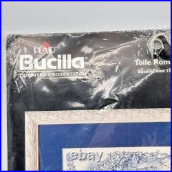 Rare Bucilla Plaid Counted Cross Stitch Kit Toile Romance #43362 USA 2004