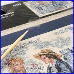 Rare Bucilla Plaid Counted Cross Stitch Kit Toile Romance #43362 USA 2004