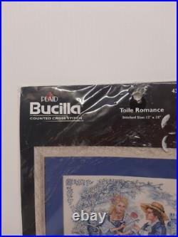 Rare Bucilla Plaid Counted Cross Stitch Kit Toile Romance #43362 USA 2004 D38