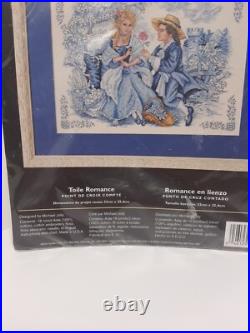 Rare Bucilla Plaid Counted Cross Stitch Kit Toile Romance #43362 USA 2004 D38