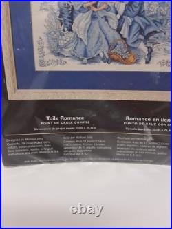 Rare Bucilla Plaid Counted Cross Stitch Kit Toile Romance #43362 USA 2004 D38