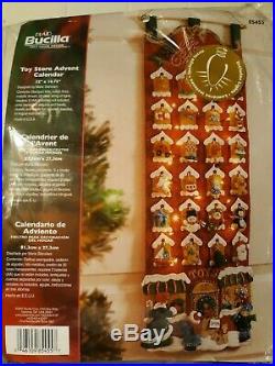 Rare Bucilla Toy Store Jeweled Sequin Christmas Advent Calendar Panel Kit 85455