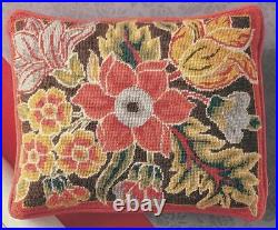 Rare Ehrman Jacobean Rose Cushion Needlepoint Kit Tapestry Vintage