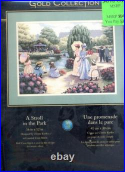 Rare Gold Collecion Cross Stitch Kit A Stroll in the Park Kieffer