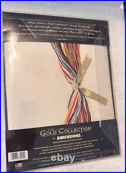 Rare VTG Dimensions GOLD COLLECTION Cross Stitch Kit Teddy Bear Gathering #35115
