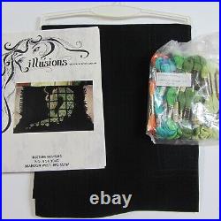 Rare Vicky Graham DRAGON FEATHERS Counted Cross Stitch Kit Black Afghan