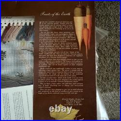 Rare Vintage 1989 Elizabeth Bradley Needlepoint Kit Fruits of the Earth Herbs