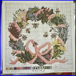 Rare Vintage 1989 Elizabeth Bradley Needlepoint Kit Fruits of the Earth Herbs