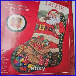 Ready for Christmas Stocking Santa Claus Counted Cross Stitch Kit Toys Sealed