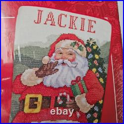 Ready for Christmas Stocking Santa Claus Counted Cross Stitch Kit Toys Sealed