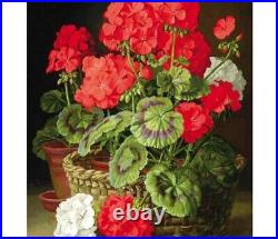 Red Flowers Diamond Painting Design Embroidery Portrait Display House Decoration
