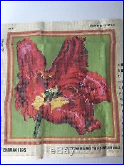 Retired 1995 Ehrman Kaffe Fasset Tulip Flower Tapestry Needlepoint Kit