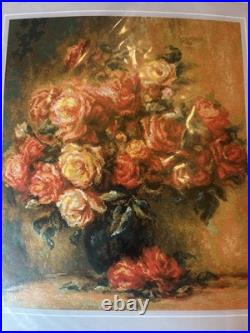 Riolis counted cross stitch Kit Bouquet of Roses after Pierre August Renoir