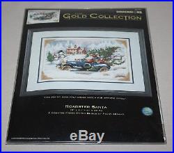 Roadster Santa Claus Dimensions Gold Collection Counted Cross Stitch Kit 8707