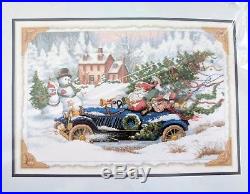 Roadster Santa Gold Collection Counted Cross Stitch Kit Dimensions Christmas NEW