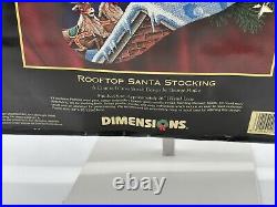 Roof Top Santa Stocking CrossStitch Kit by Dimensions Gold Collection #8528