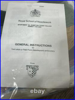 Royal School of Needlework Embroidery Floral Tapestry KIT 1631T 36X36 cm Design