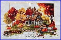 Rustic Harvest A Handcrafted Cross-Stitch of Autumn's Bounty