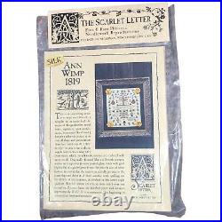 SCARLET LETTER Sampler Cross Stitch Kit 1819 Ann Wimp Silkwork Picture American