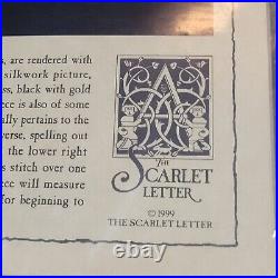 SCARLET LETTER Sampler Cross Stitch Kit 1819 Ann Wimp Silkwork Picture American