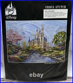 SEALED A New Day at Cinderella Castle Art of Disney Kinkade Cross Stitch Kit