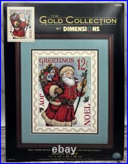 SEALED Dimensions Gold Collection Santa Stamp Cross Stitch Kit Donna Race