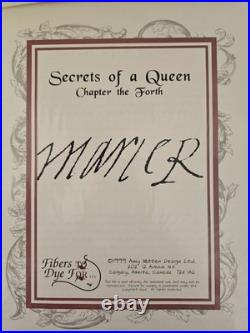 SECRETS OF A QUEEN 9-Part Cross Stitch Mystery Sampler Kit Amy Mitten RARE HTF