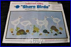 SHORE BIRDS Vtg Crewel Embroidery Kit Coastal Boho Hippie Paragon Stitchery 0929 SHORE BIRDS Vtg Crewel Embroidery Kit Coastal Boho Hippie Paragon Stitchery 0929