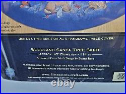 STUNNING! Dimensions Gold WOODLAND SANTA TREE SKIRT 8742 Cross Stitch Kit