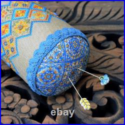 Sampler Cross Stitch kit, DIY Pincushion, embroidery kit Craft gift needlework