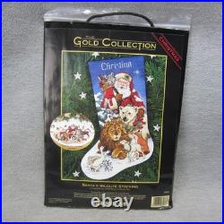 Santa's Wildlife Stocking Dimensions Gold Collection Counted Cross Stitch 16
