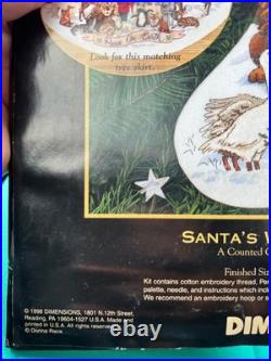 Santa's Wildlife Stocking Dimensions Gold Collection Counted Cross Stitch 16